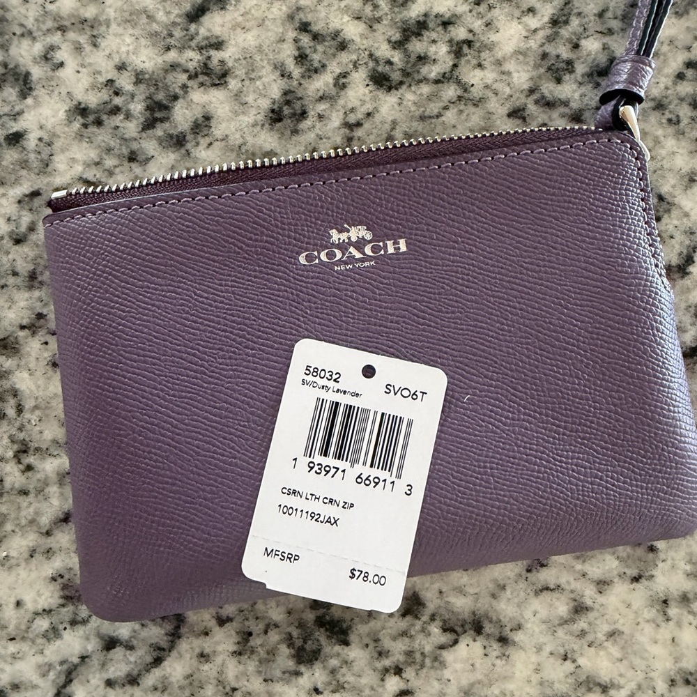 Coach Lavender Wristlet